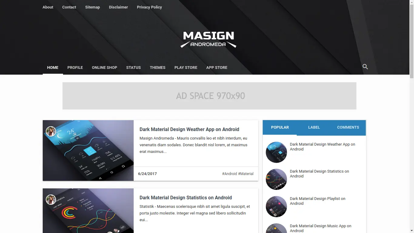 Masign (MaterialDesign) Andromeda